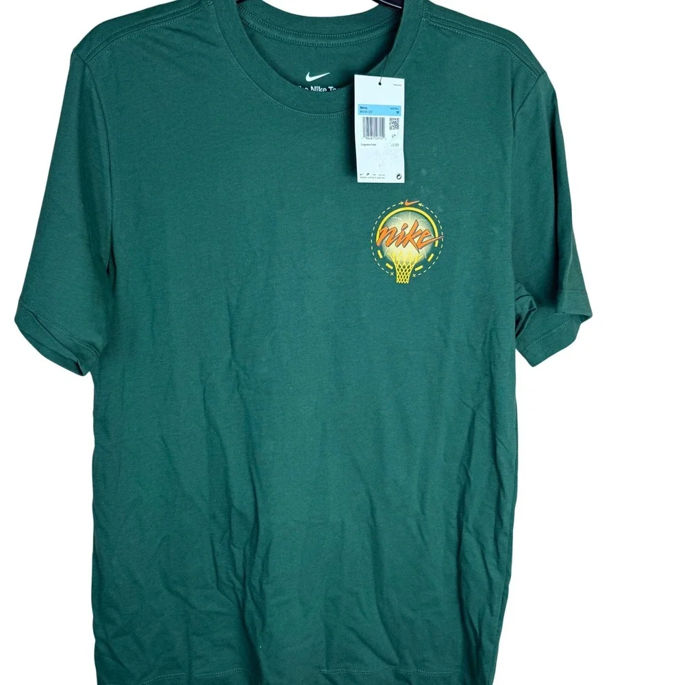Nike Mens Basketball Graphic T-Shirt Green Short Sleeve DA0201-325 Size‎ M NWT